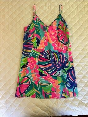 Lilly Pulitzer Lela Silk Dress in Exotic Garden Size Medium